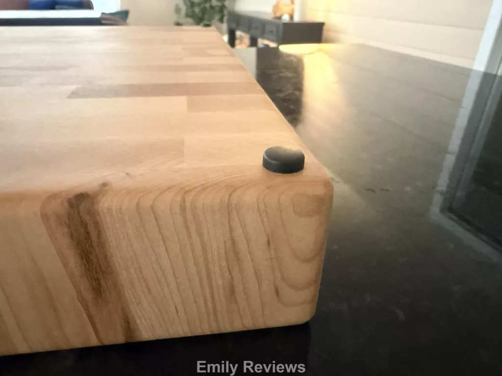 Bevel and Bond cutting board review, Bevel & Bond review, Bevel & Bond End Grain Maple Cutting Board, end grain cutting board, maple cutting board, hard maple cutting board, wood cutting board review, end grain maple cutting board, American made cutting board, handcrafted cutting board, knife friendly cutting board, heavy duty cutting board, wooden cutting board with juice groove, best cutting board for knives, luxury cutting board