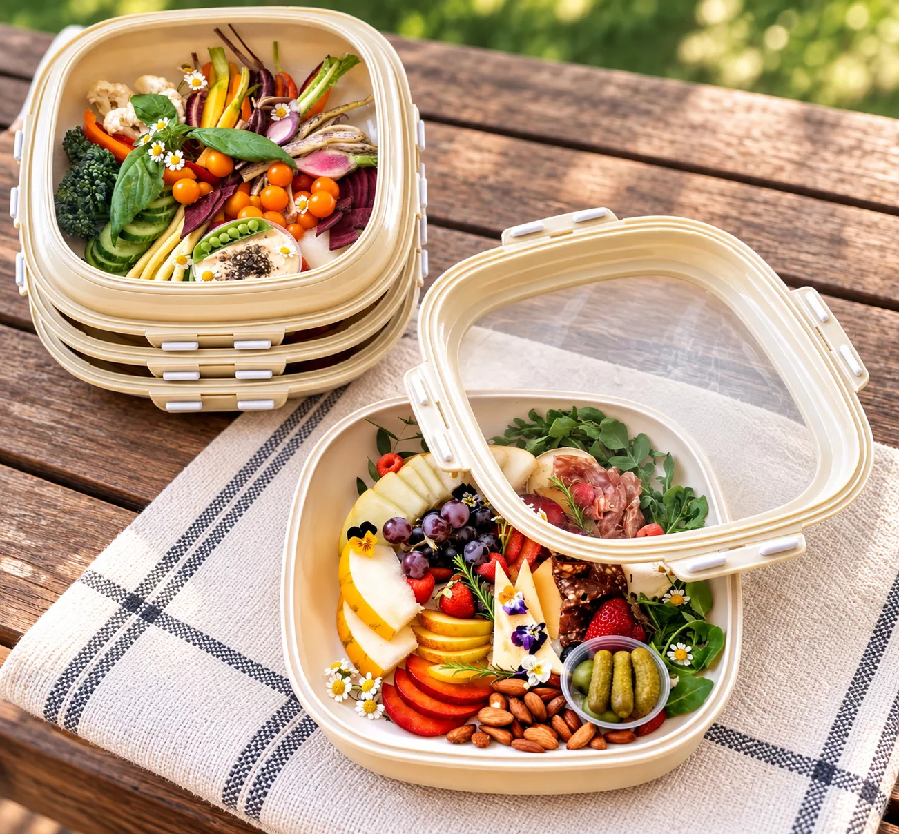 Crudités Portable Snack Tray.