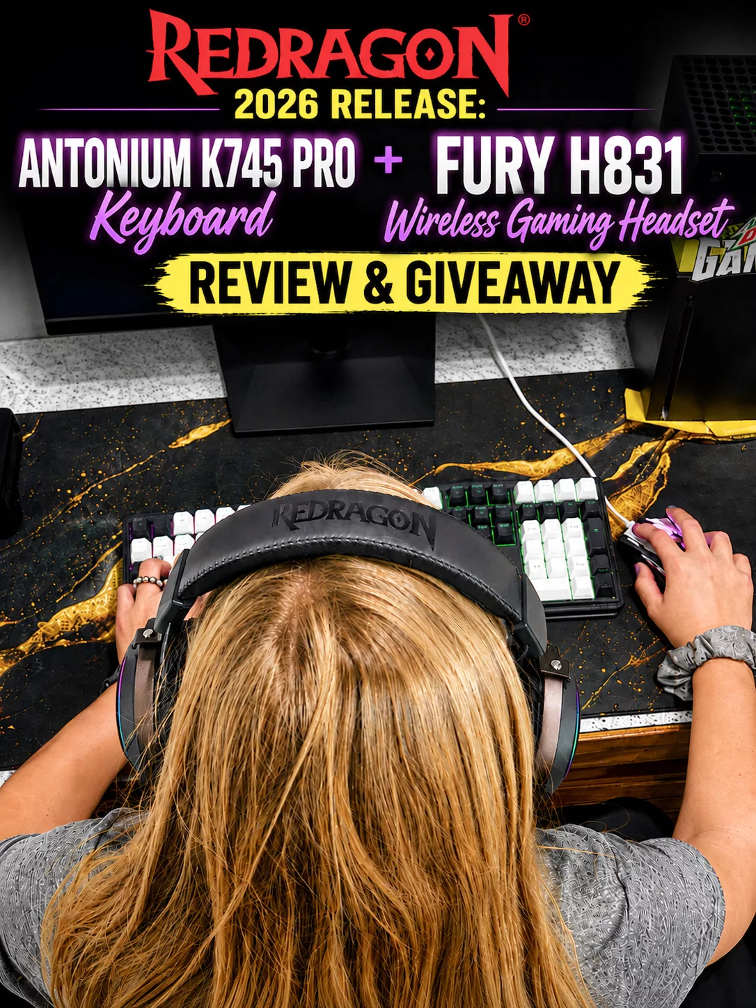 Redragon 2026 Release: ANTONIUM K745 PRO + FURY H831 Wireless Gaming Headset Review & Giveaway.