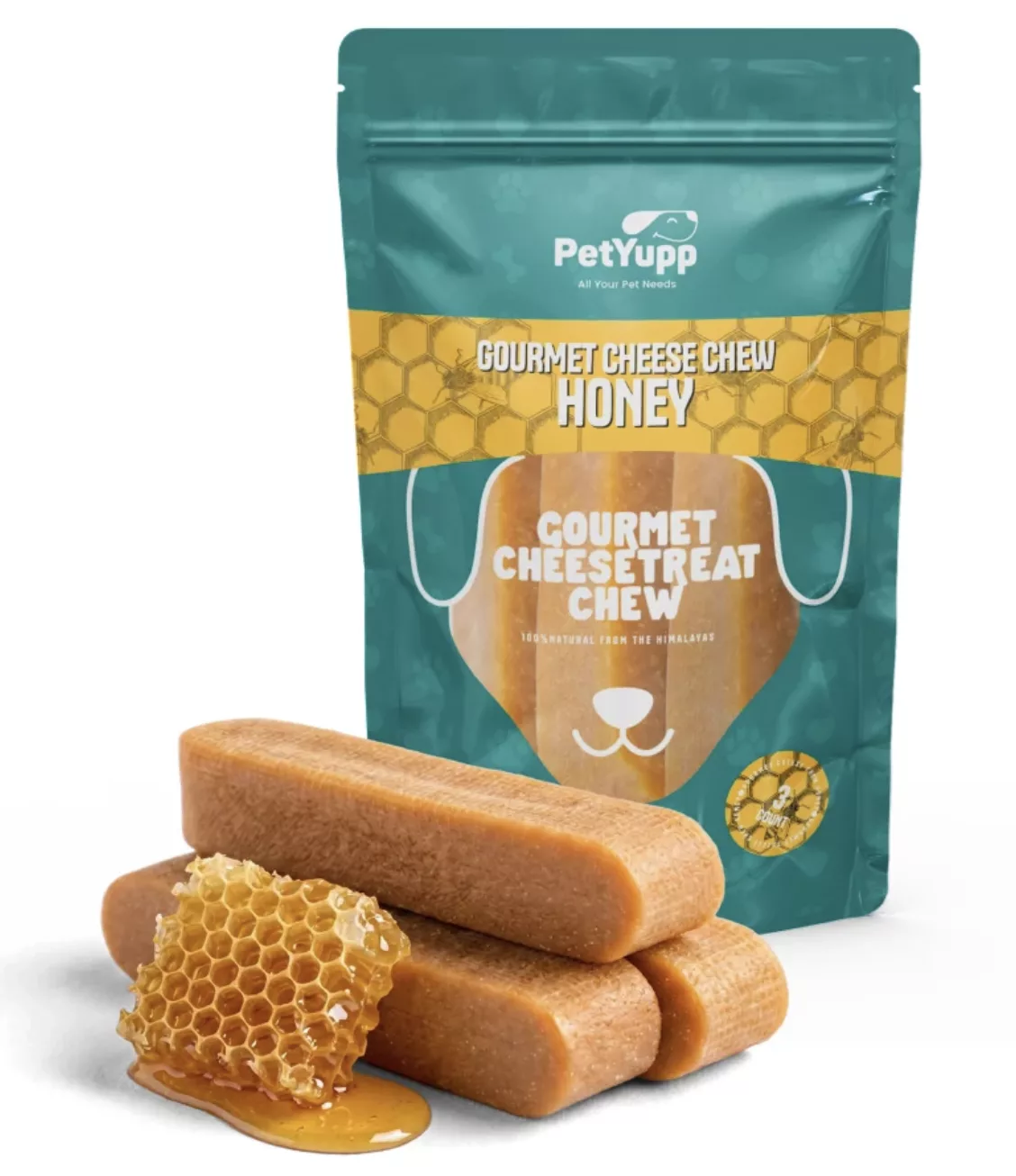 Petyup Himalayan Gourmet Cheese Chew - Honey Flavor.