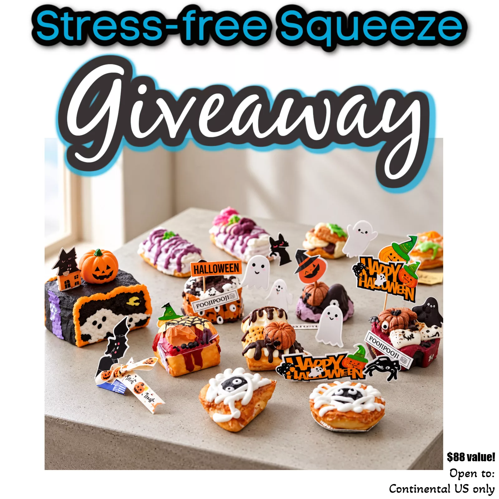 Stress-free Squeeze Review + Halloween Squishy Advent Calendar GIVEAWAY!