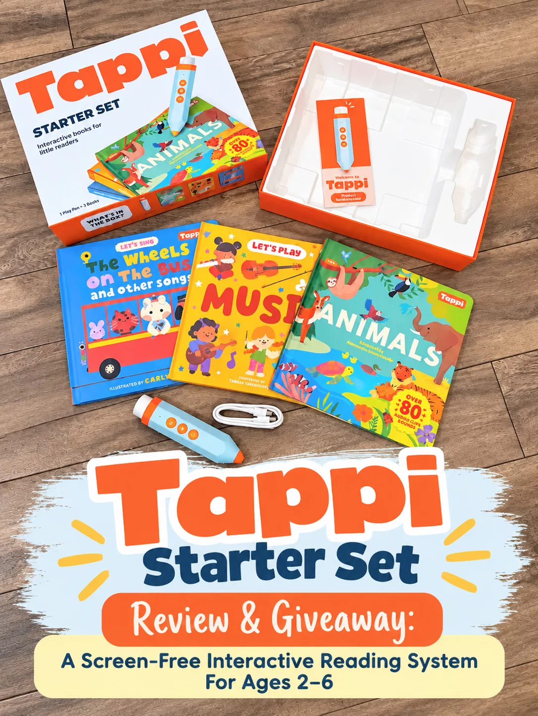 Tappi Starter Set Review & Giveaway: A Screen-Free Interactive Reading System For Ages 2–6.