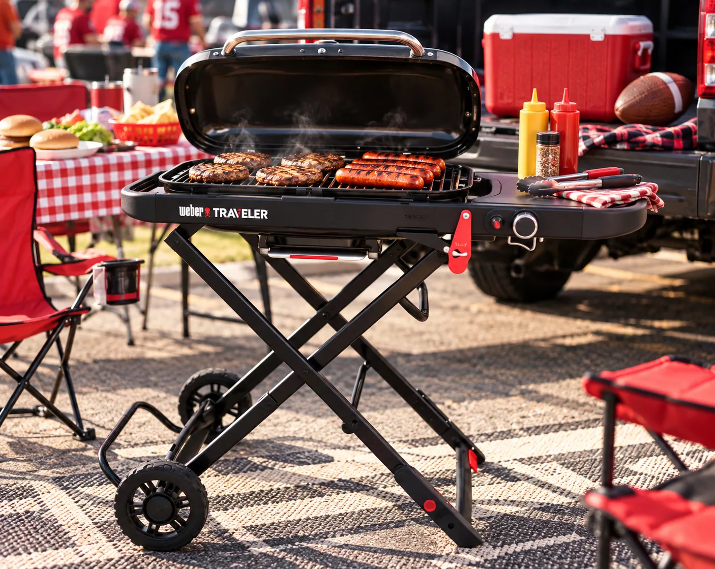 WEBER TRAVELER Portable Gas Grill.