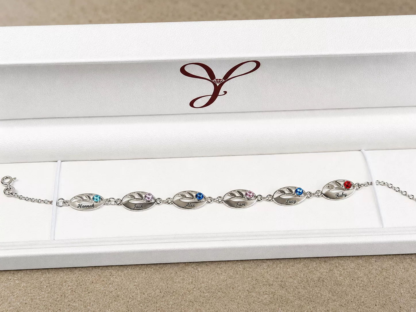 YCustom Personalized Mother Leaf Bracelet With Custom Engravings Review.