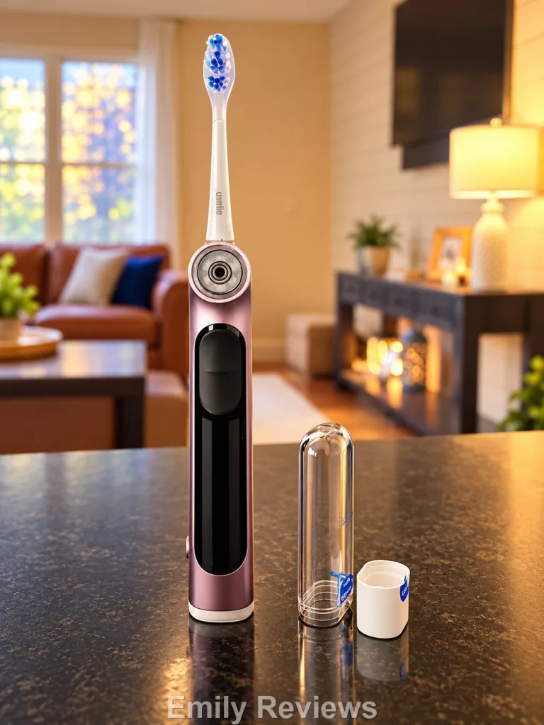 usmile D50 review, usmile D50 OralCam Toothbrush, OralCam toothbrush review, electric toothbrush with camera, smart electric toothbrush, plaque visualization toothbrush, usmile toothbrush, electric toothbrush gift, practical holiday gifts, holiday gifts for gadget lovers