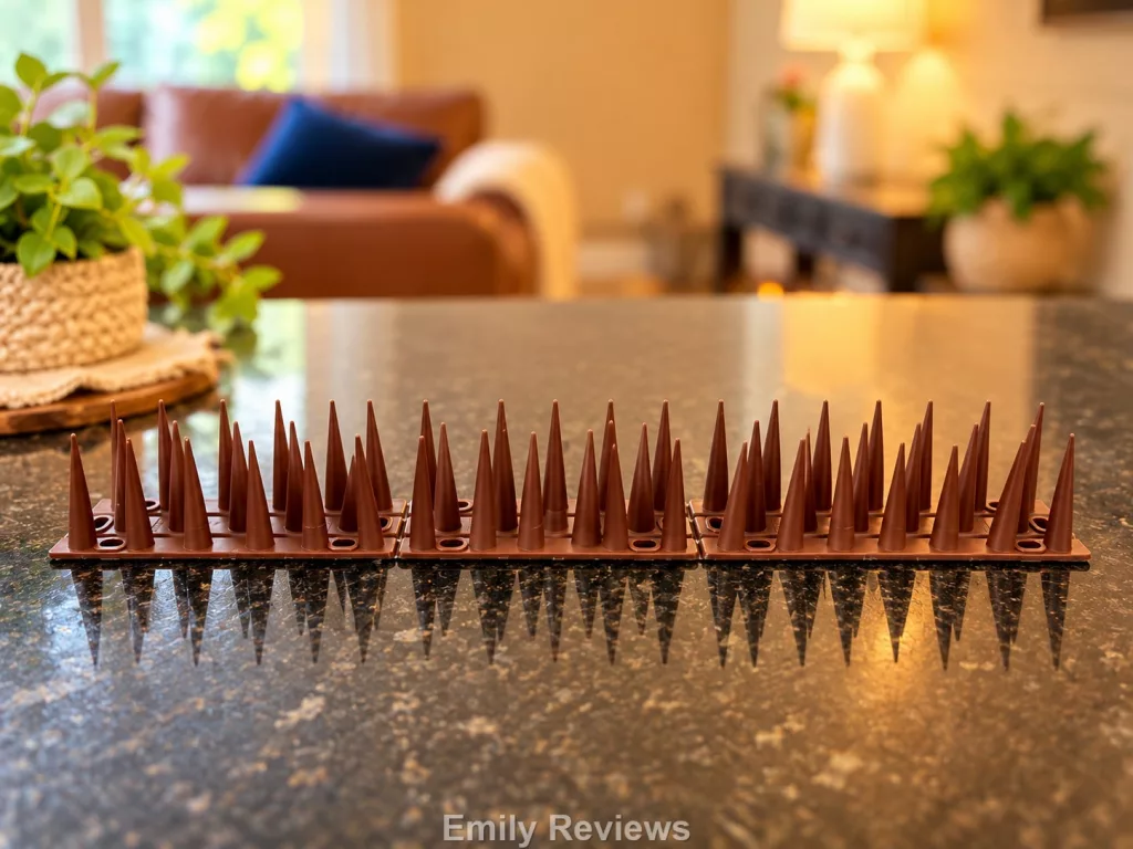 OFFO bird deterrent review, OFFO bird spikes, OFFO bird scarer rods, OFFO reflective wind spinners, outdoor bird deterrents, reflective bird deterrents, pigeon deterrent, bird deterrents for patios, bird spikes for ledges, reflective rods for birds, keep birds off railings, patio bird control