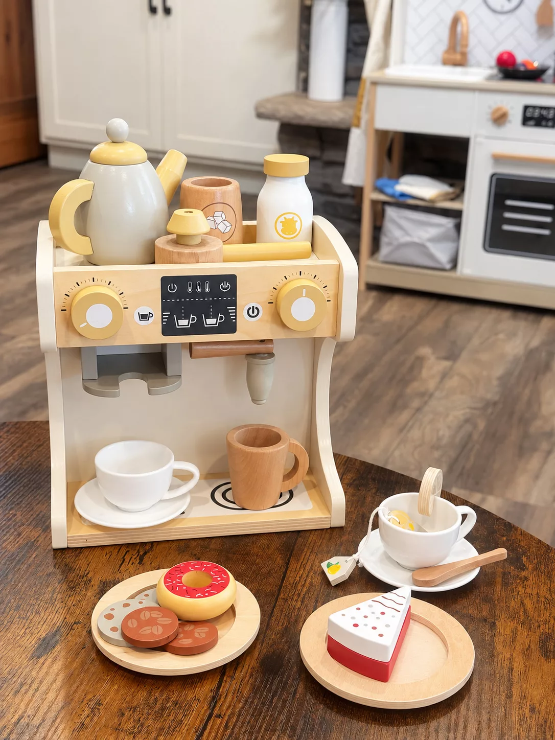 Freniland Wooden Kitchen & Coffee Center: Ultimate Pretend Play Kitchen Duo (+ Giveaway).
