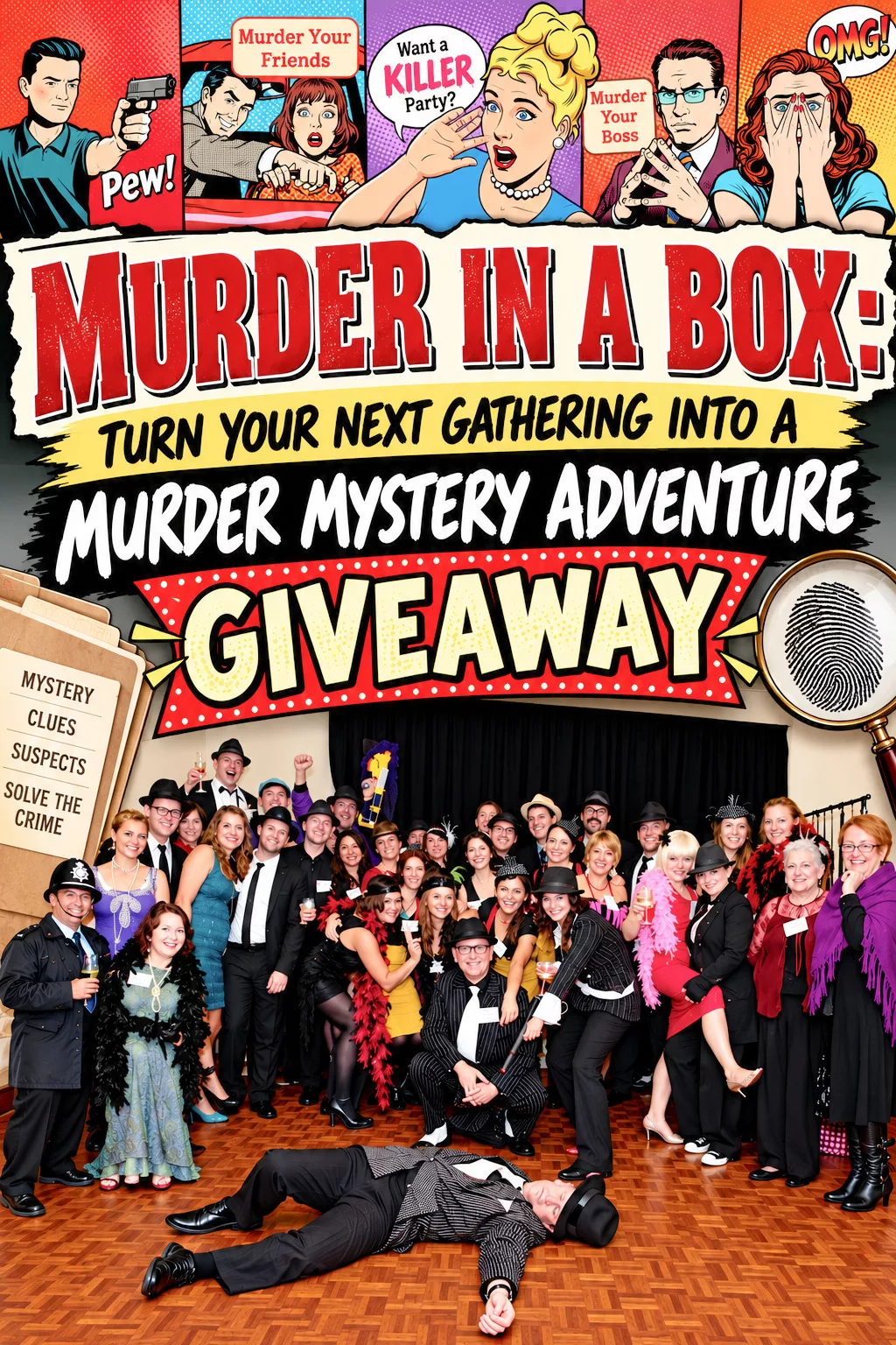 Murder in a Box: Turn Your Next Gathering Into a Murder Mystery Adventure Giveaway.