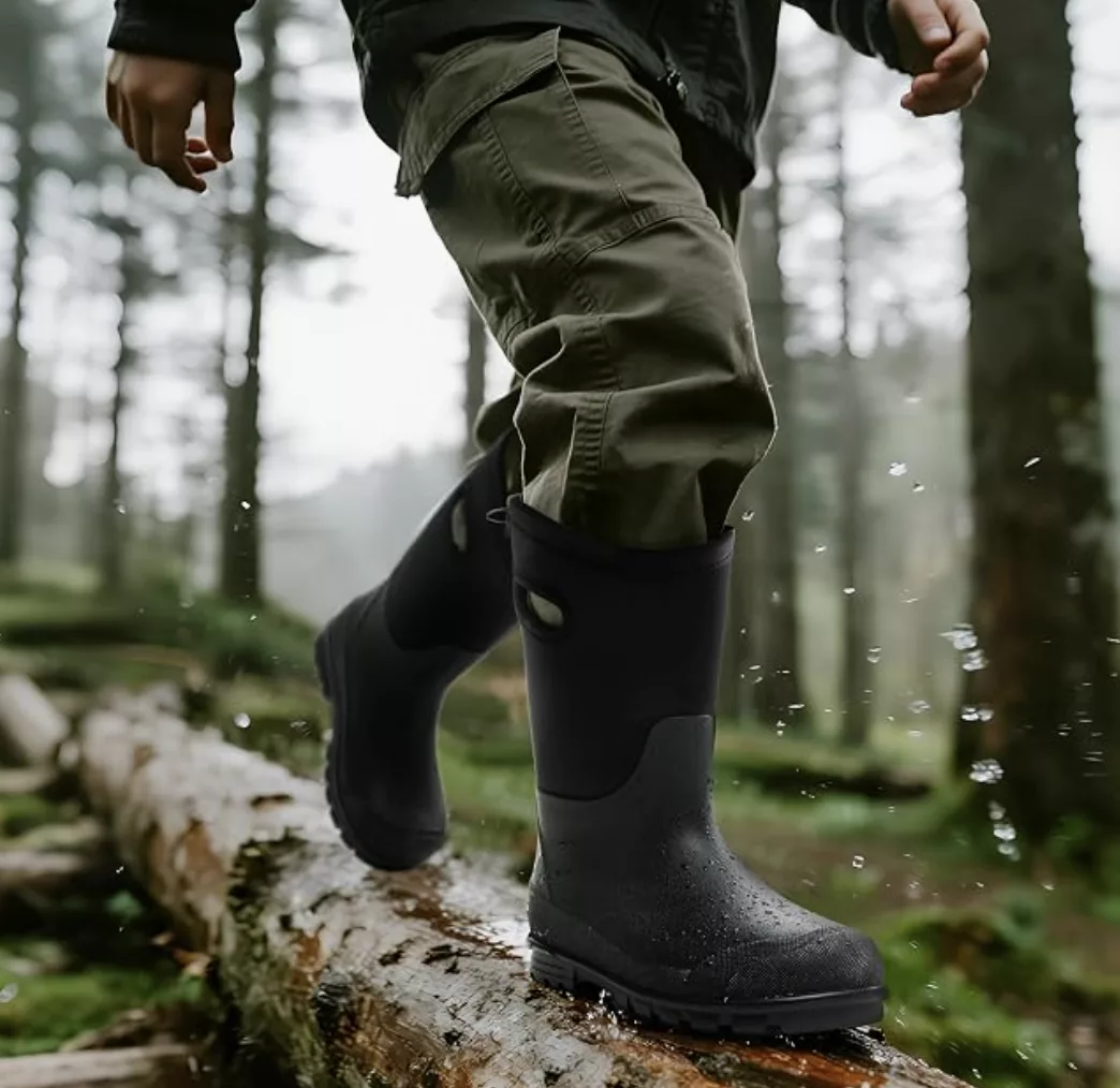 DREAM PAIRS Boys Waterproof Boots Outdoor Shoes.